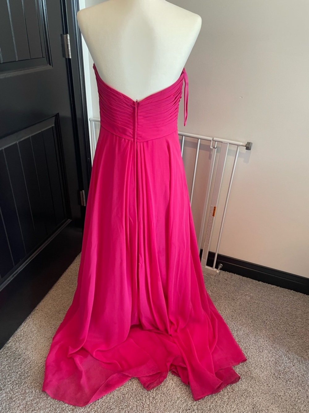 Allure Bridals Strapless Fuchsia Pink Evening Gown - Picture 2 of 5